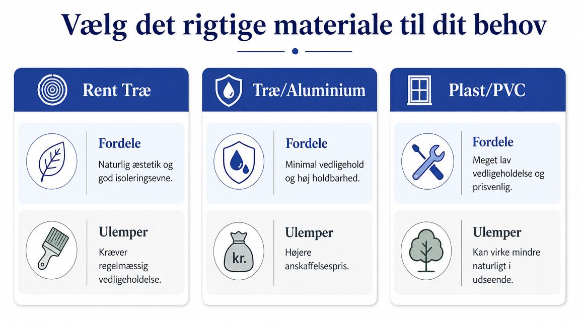 Vælg det rigtige materiale til dit behov
