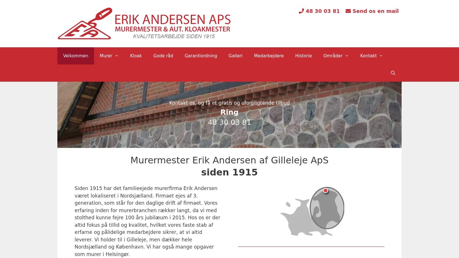 Erik Andersen – Murerfirma (Gilleleje, dækker hele Nordsjælland)